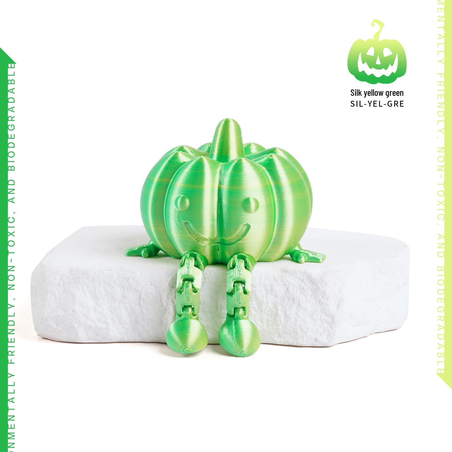 3D-печатная подвижная фигурка скелета-тыквы - Креативное украшение на Хэллоуин и коллекционный подарок