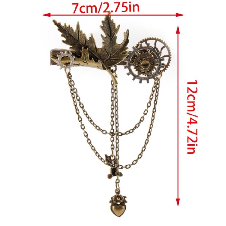 Gear Hair Clip Brooch Clip Steampunk Gear Hat Pin Decorative Corsage Pin