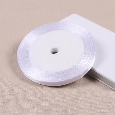 (25 Yards/Rolle)Weiße Farbe Einfachseitiges Satinband Großhandel Geschenkverpackung Weihnachten Neujahr Bekleidung Nähstoff Geschenkband