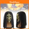 Klassische böse Hexen-Latexmaske für Halloween-Party-Kostüme mit gruseligen schwarzen Haaren