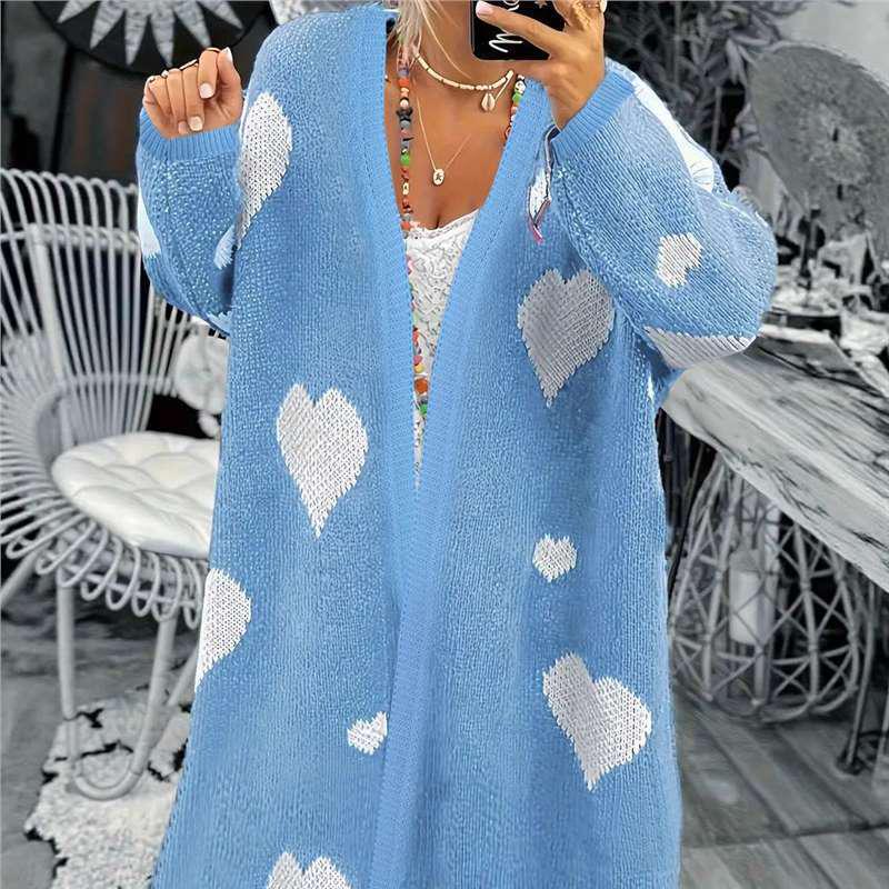 2025 Korean Style Women s Plus Size Long Knit Cardigan 2XL