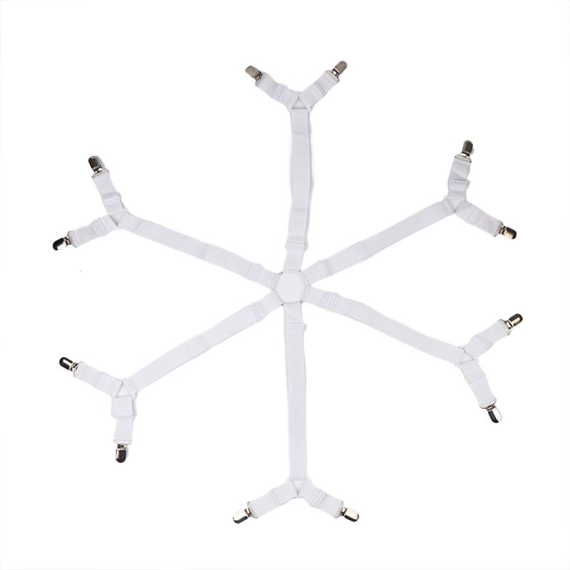 1/2/3Pcs Adjustable Elastic Bed Sheet Holder Mattress Clip Fasteners Cover Blankets Non-Slip Fixing Strap Grippers Black/White