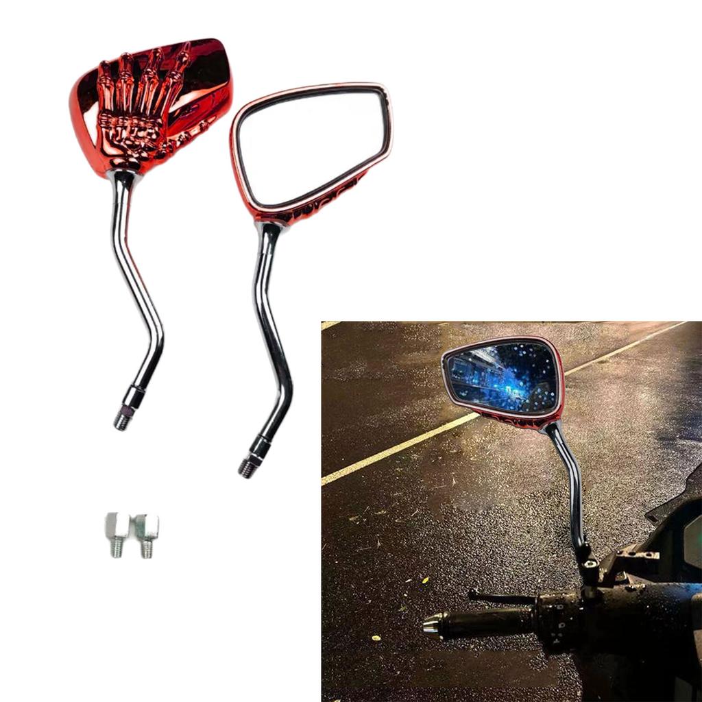 1 Pair Motorbike Rear View Scooters Accessories Motorcycle Rearview Skeleton Hand Side