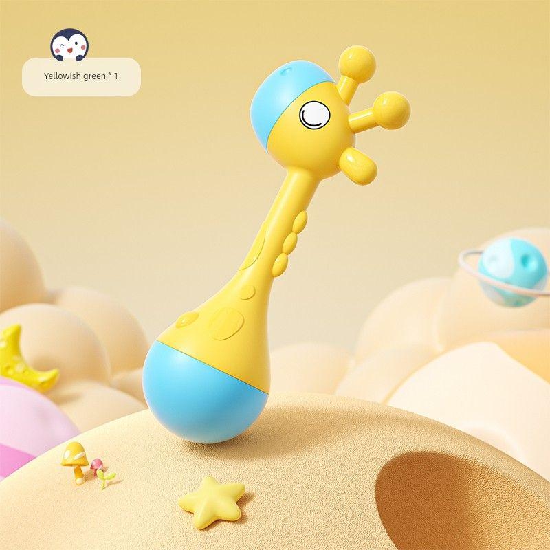 

Biteable Newborn Baby Rattle Sand Hammer Comfort Toy 0-6-12 Months Baby Grip Training Early Education Puzzle Giraffe rattles