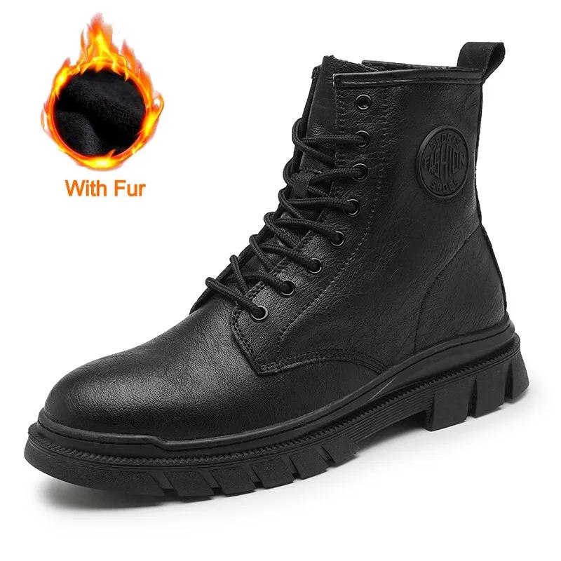 

Модные мужские ботинки, высокие рабочие ботинки для мужчин, повседневная обувь, ботильоны в стиле панк, байкерские ботинки, высококачественные зимние ботинки 44