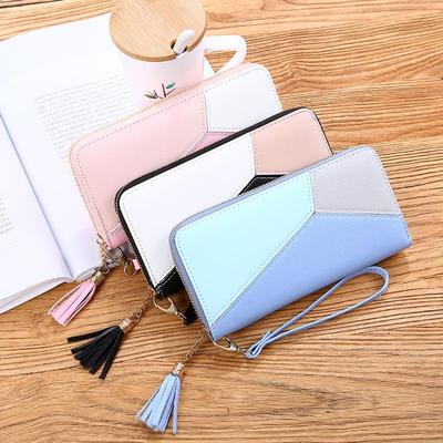 Color Block Women's Clutch Wallet - 2020 Fashion, Large Capacity, Japanese & Korean Style