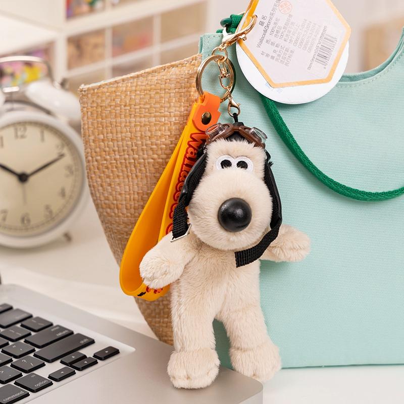 Wallace&Gromit Plush Toy Kawaii Gromit Wallace Toys Cartoon Dogs Bag Pendant Key Chain Anime Cute Puppy Stuffed Dolls