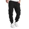 Mens Overalls Loose Joggers Workout Cargo Pants Sweatpants Active Sports Trousers Drawstring Multi Pocket Men's Casual Pants