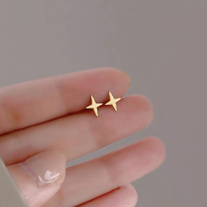 Gold Color Simple Small Butterfly Stud Earrings for Women Cute Hypoallergenic Daily Wear Ear Piercing Jewelry Wholesale