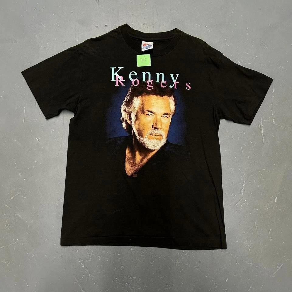 

Vintage single stitched 1990 Kenny Rogers double sided big print country tshirt M