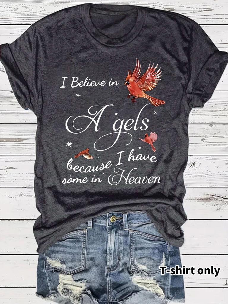 Damen Neues Sommer Rundhals Kurzarm T-Shirt Inspirierender Slogan-Druck Bequemes T-Shirt