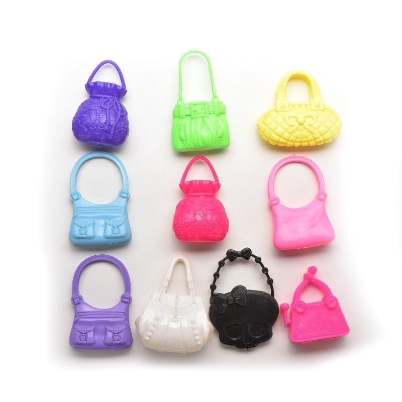 6Pcs Cartoon Prentend Bag Meired Fashion Bag for American Girl Doll of 18 Inch Doll Accessories