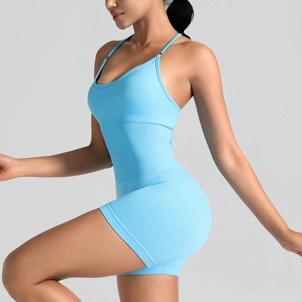Women Yoga Jumpsuit Bodysuit Muay Thai Boxing Pilates Exercise Training Fitness Workout Sportwear Set Gym Quick Dry