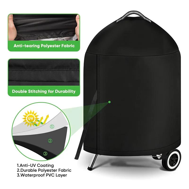16.1x16 inch Charcoal Grill Cover For The Weber Grill-gas BBQ Lid With Top Hook And Loop,Waterproof And UV Resistant BBQ Cover