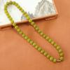 Liaoning Avocado Jade Mala Bracelet Necklace Set