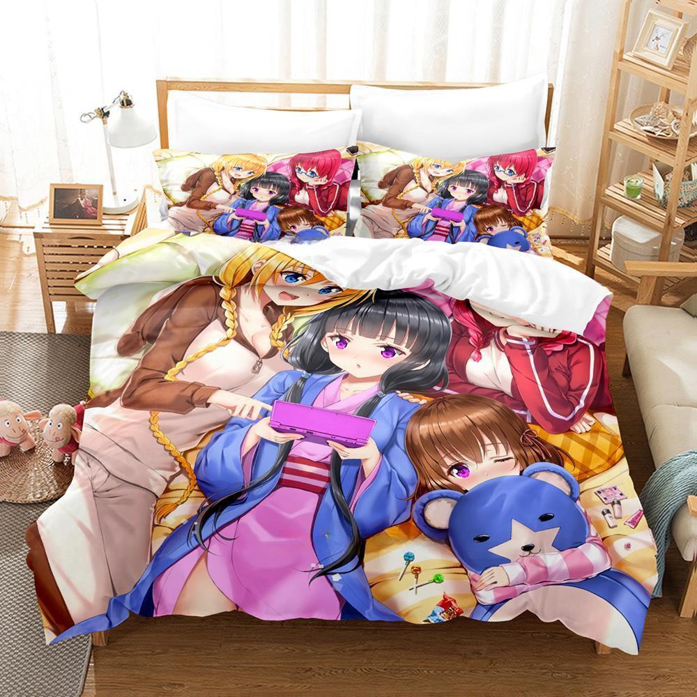 Kawaii Grils Blend S Bedding Set Single Twin Full Queen King Size Bed Set Adult Kid Bedroom Duvet Cover Sets Anime Bed Sheet Set
