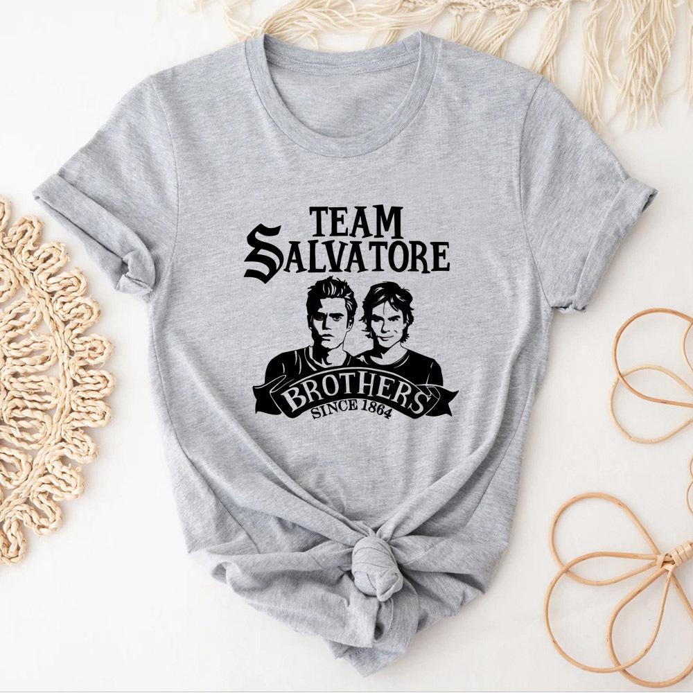 Damon Salvatore t shirt teen Gothic University hip hop kawaii Y2k 80s t shirt Grunge women kawaii streetwear Retro