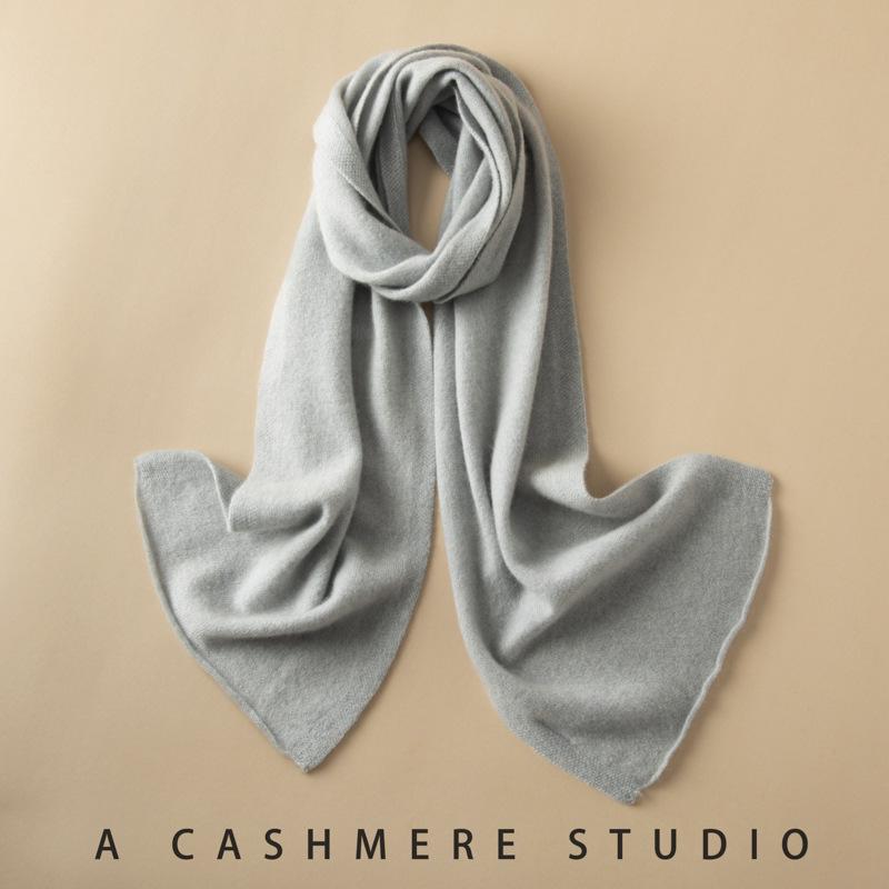 Women's 100% Pure Cashmere Scarf - Autumn/Winter Lightweight Knitted Fashion Accessory