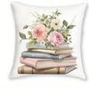 1/4pcs Floral Book Stack Pillow Covers Sofa cushion cover home bedroom room decoration