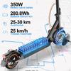 Electric Scooter Adult with Turn Signal and APP 30-35km Range, 8.5" Ultra Light Foldable E Scooter,  350W Motor, 3 Speed Mode, TODIMART T6