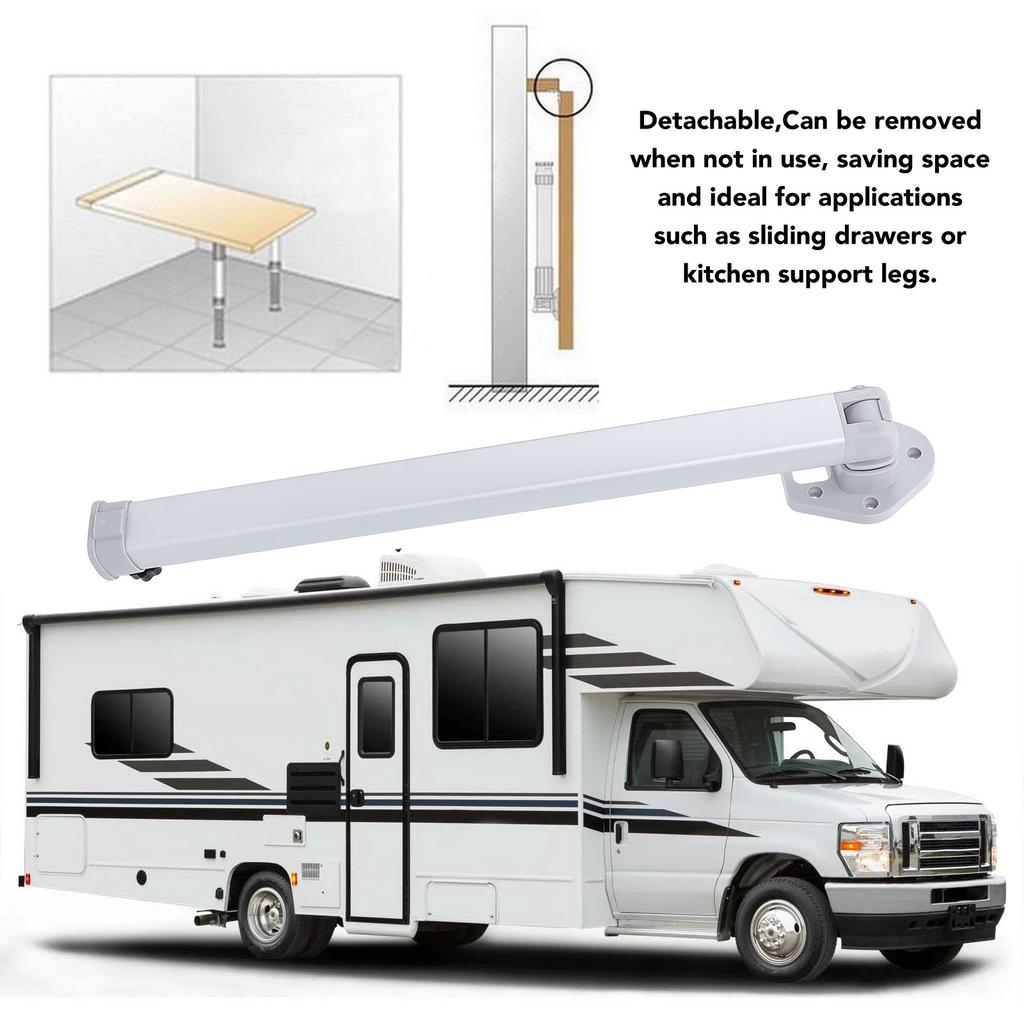540 to 930mm RV Table Leg Aluminum Alloy Versatile Telescoping Adjustable Table Leg for Campervan Caravan Boat Yacht Balcony