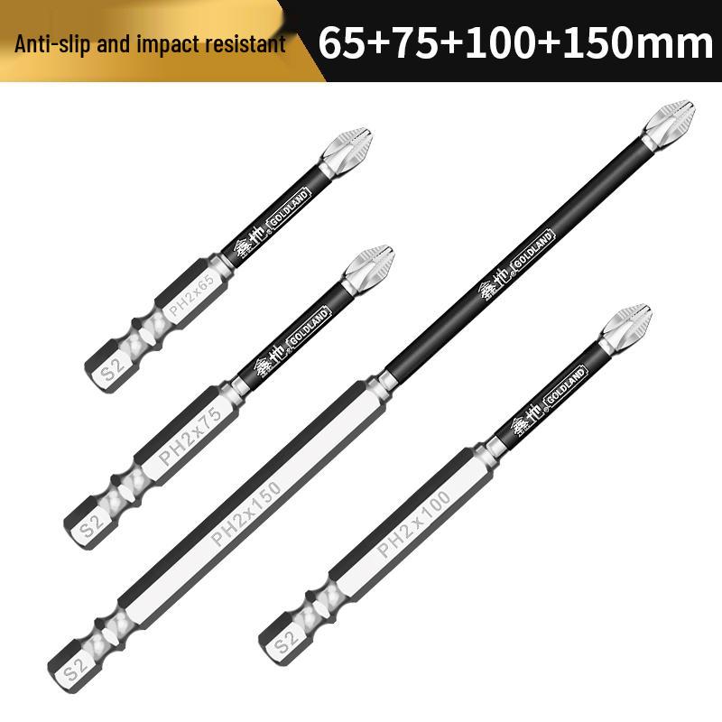 Magnetic Anti-Slip Phillips Head Electric Screwdriver Set - High Hardness, Extended Hex Socket Bits