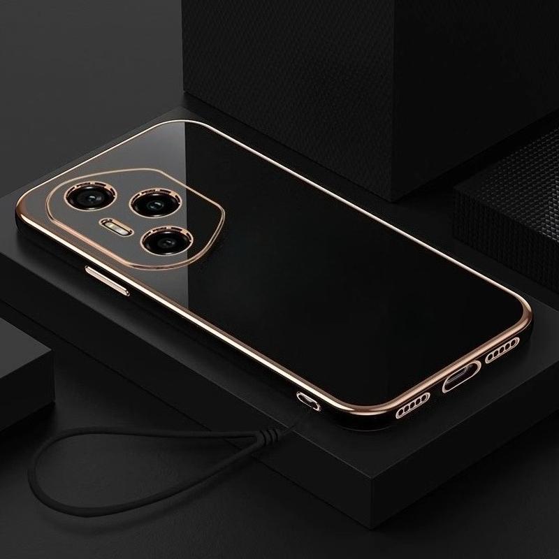 400Pro Case for Honor 400 Pro Glossy Full Plating Lanyard Soft Phone Case for Honor 400 Lite Lens Protection Silicone Cover