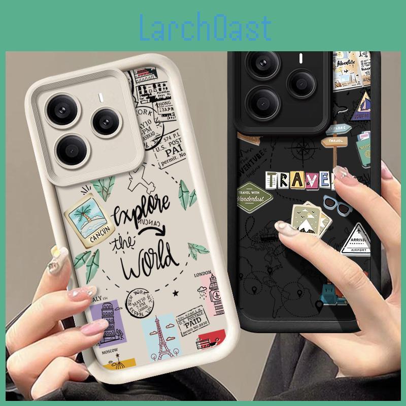 Pattern Soft Note Signboard Silicone Phone Cover For Xiaomi 14t Pro 13t Poco X7 F6 Pro X6 Redmi Note 14 Pro 13 12 11 Shockproof Matte Tpu Bumper Cover