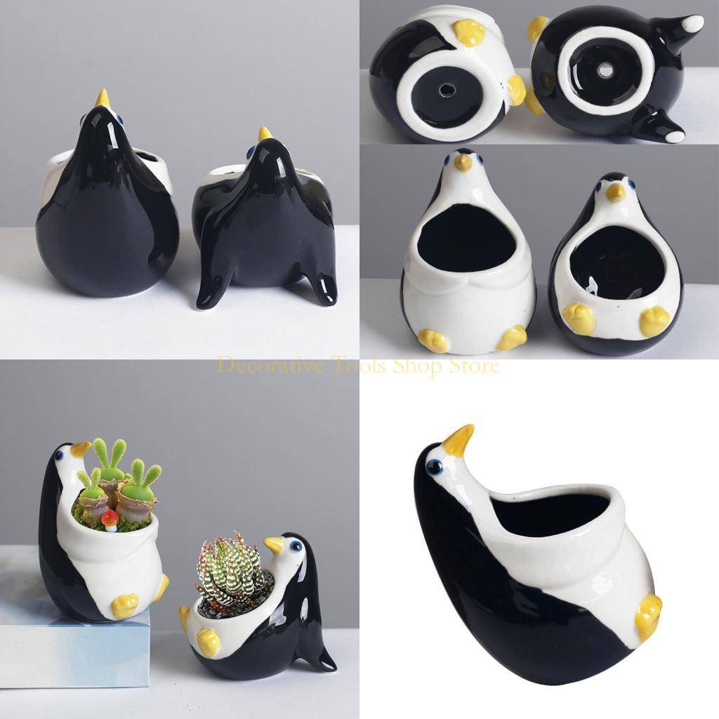 QX2E Ceramic Animal Fleshy Plant Flower Pot for Home Green Plant Potted Plant Personality Creative Ceramic Ornaments Home