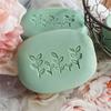 Molde Carimbo Personalizado para Sabão, Selo de Vedação para DIY, Suprimentos para Fazer Sabão Artesanal, Kits de Ferramentas, Série de Flores Letras Inglesas