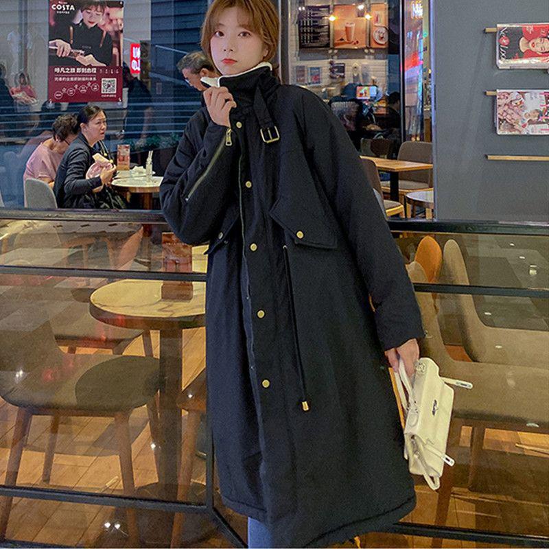 Women's Plus Size Long Velvet Padded Parka - Thick, Warm, Plush Winter Windbreaker