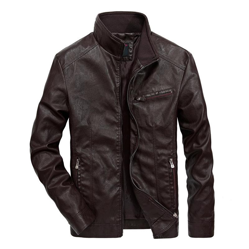 Autumn and Winter Men's Leather Jacket Teen Motorcycle Leather Jacket Men's Leather Jacket