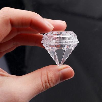 10 sztuk/zestaw plastikowe przezroczyste diamentowe pudełko na krem ​​przenośna podróżna butelka na krem ​​kobiety przechowywanie biżuterii DIY pudełka z kryształkami