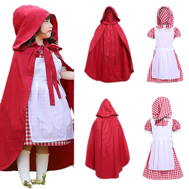 Pinse's Rotkäppchen-Kostüm: Märchen Halloween & Bühnenauftritt Outfit für Eltern-Kind-Kleidung.