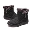 New Winter Warm Snow Boots Unisex Non-slip Waterproof Cotton Shoes Men Women Comfort Plush Fur Lazy Zipper Up Slip On Ankle Boots Casual Low