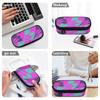 Pencil Case Strong Polyester Fabric Large Capacity Secure Zipper with Mesh Pocket Removable Divider and Pen Slots for Boys Girls
