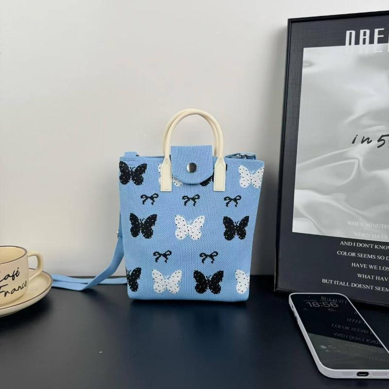 New knitted mobile phone bag, high-end handbag, women's messenger bag, adjustable versatile, convenient and large-capacity bag