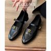 Sheepskin version~ Genuine leather retro camellia Mary Jane women's shoes spring and autumn small leather shoes thick heel single shoes
