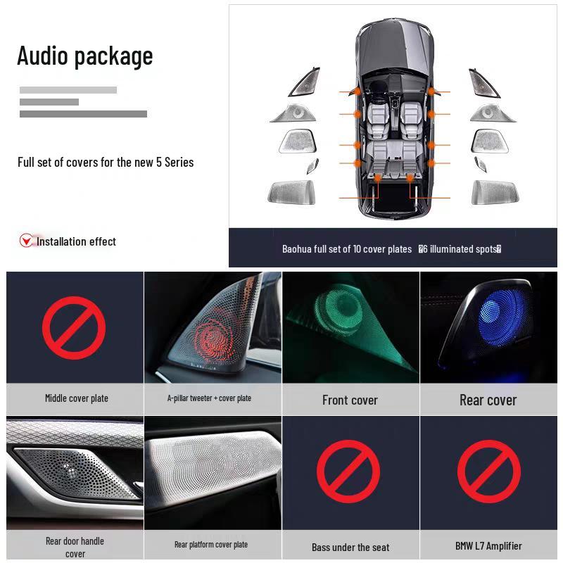 BMW Bowers & Wilkins Tweeter Speaker A-Pillar Luminous Cover Upgrade