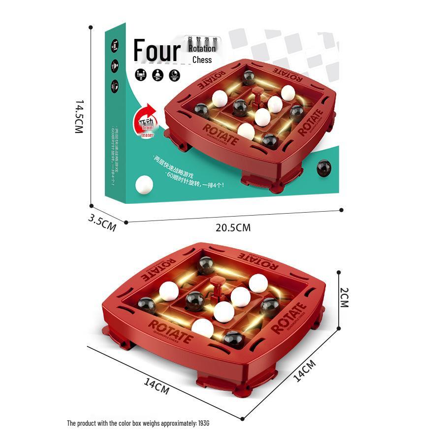 Rotating Four-in-a-Row Chess Board: Parent-Child Interactive Two-Player Game