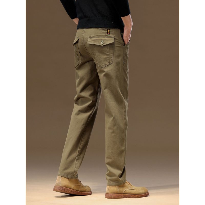 High-End Business Casual Pants for Men, Spring and Autumn New Style, Loose Straight-Leg, Stretchy, Simple and Versatile Long Pants
