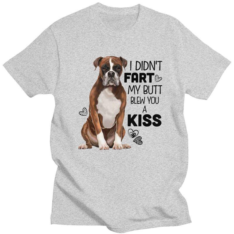 Custom Boxer Dog T Shirts Men Pure Cotton Tees Tshirt Short Sleeve Tshirt Clothing