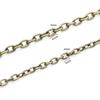 5 Meters/lot 3x2mm 4x3mm 5 Colors Plated Cross Unwelded Iron Cable Chains Necklace DIY Jewelry Making Findings Accessories