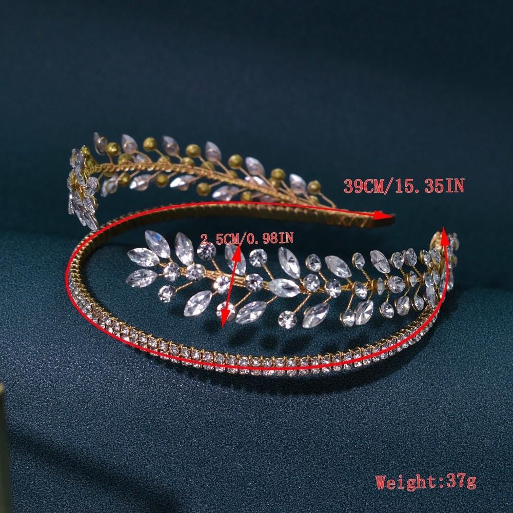 Elegant Princess Queen Crown Shiny Bridal Head Hoop Vintage Women Headpiece  Girls