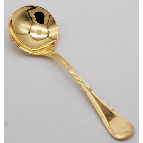 Eve-mode TRIO 18-8 Largo Bouillon Spoon, Gold-Plated Finish, Made in Japan