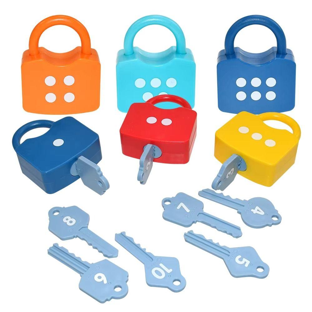 Number Matching Number Lock Key Toys Math Count Learning Number Toy For Toddler