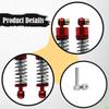 -performance Lightweight Shock Absorbers with Improved Absorption, Aluminum, for 1/24 FCX24M