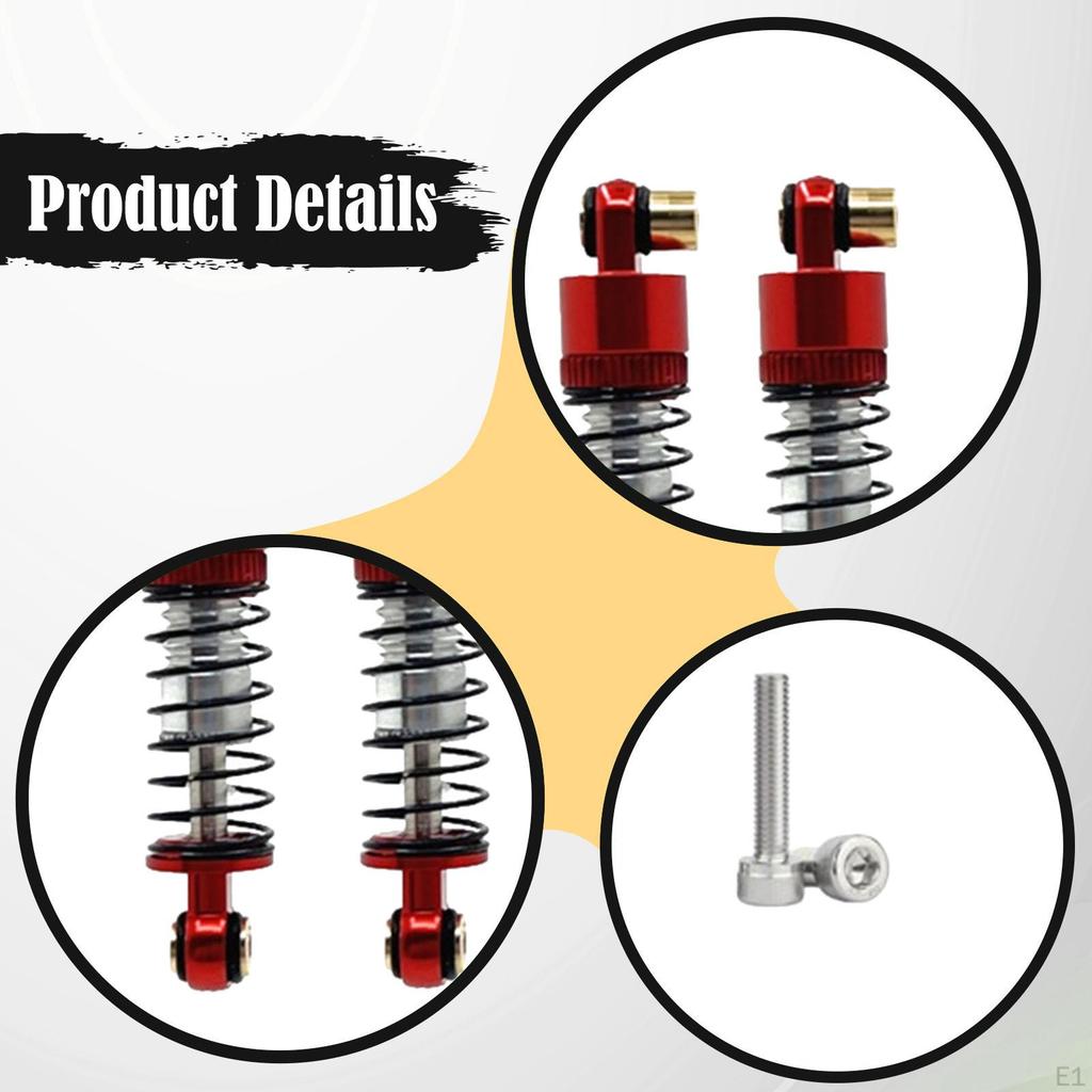 -performance Lightweight Shock Absorbers with Improved Absorption, Aluminum, for 1/24 FCX24M