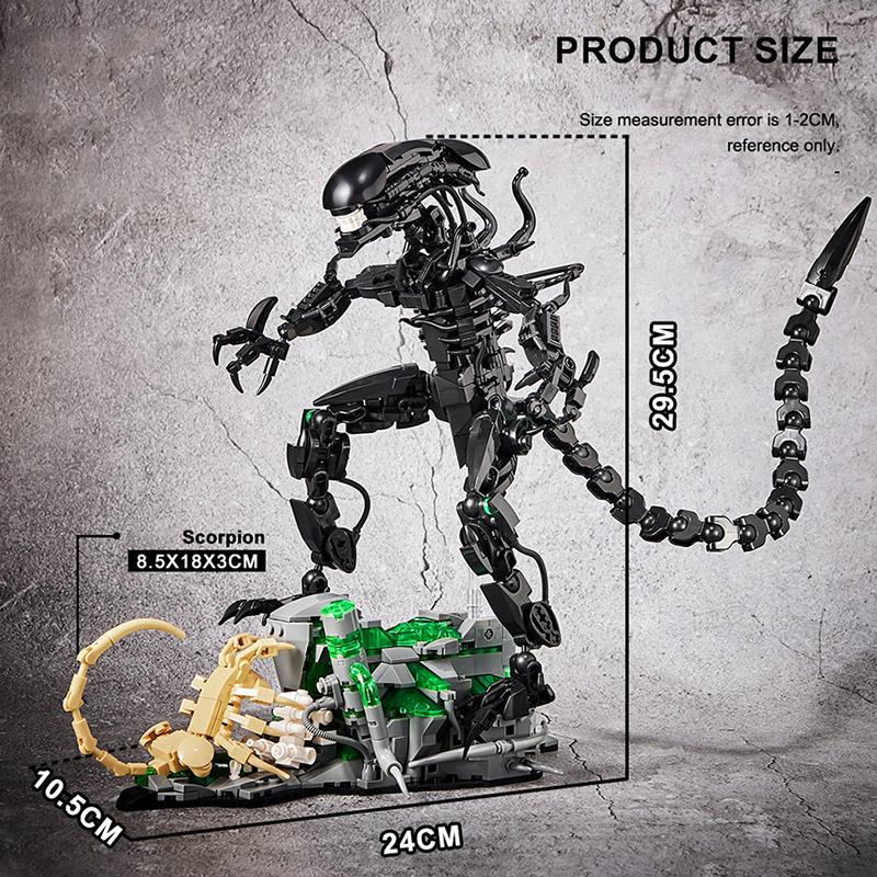 Kreativní MOC Mimozemské Monstrum Stavebnice Kostky Sada DIY Mimozemské Figurky Montážní Modelová Sada Hračky Pro Děti Dospělé Chlapce Dárky