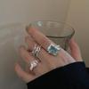 Elegant Geometric Silver Plated Adjustable Ring For Women Unique Design Gift Idea